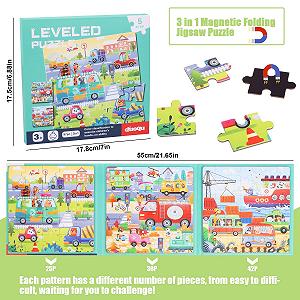 Пазл магнітний 97 деталей Транспорт 3-в-1 synthetic.ua - Фото 1