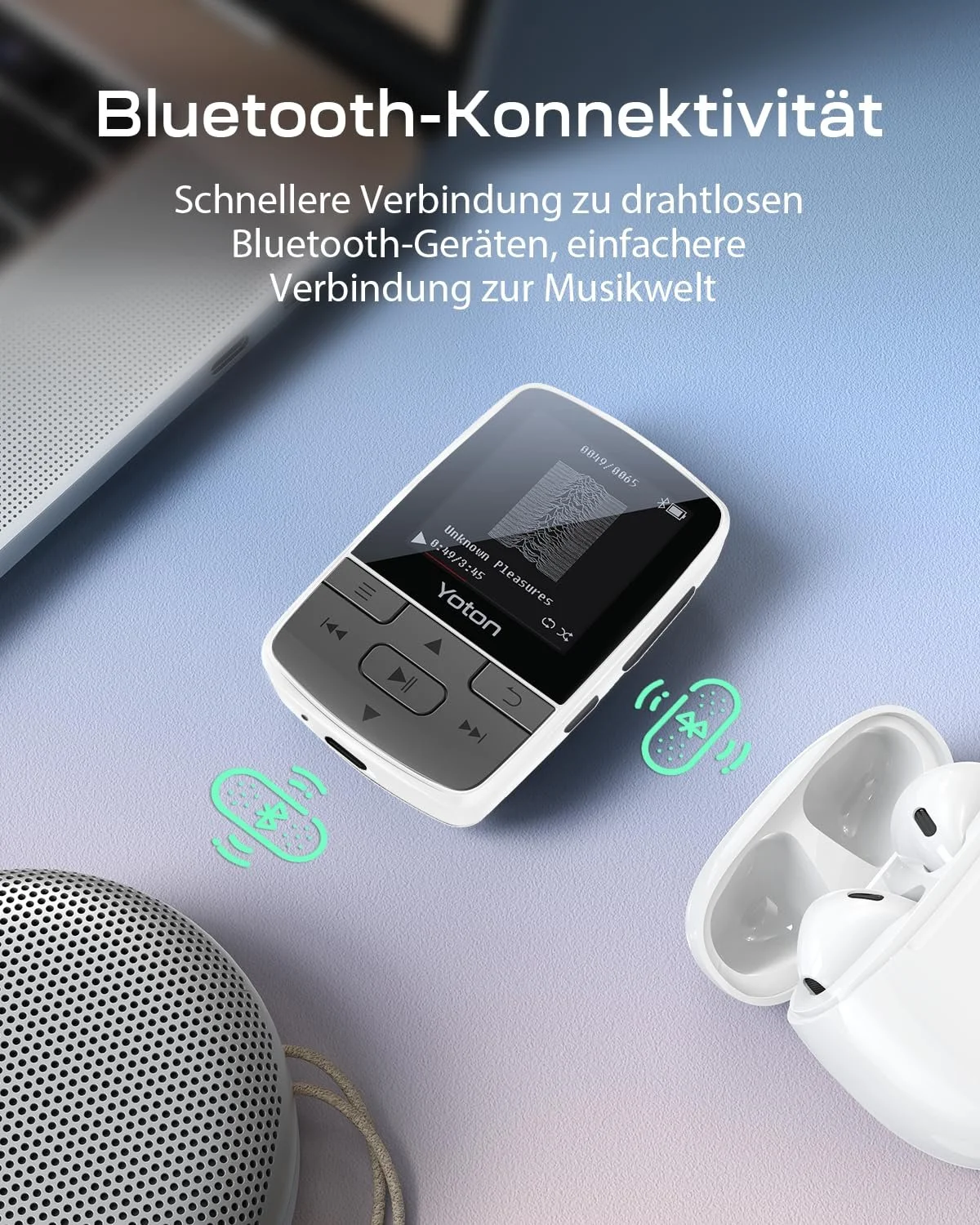 MP3 плеер YOTON 64GB Bluetooth 5.2 Белый, фото №6