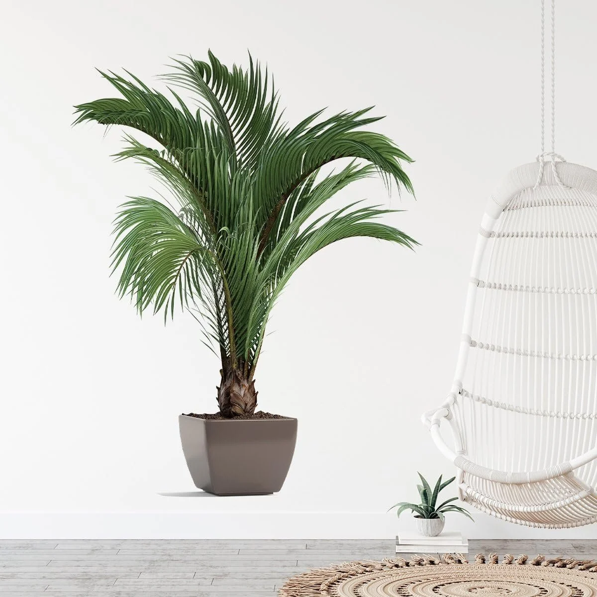 Наклейка на стіну Імітація зелених рослин 3D Горщик Ваза Квіти, фото №7