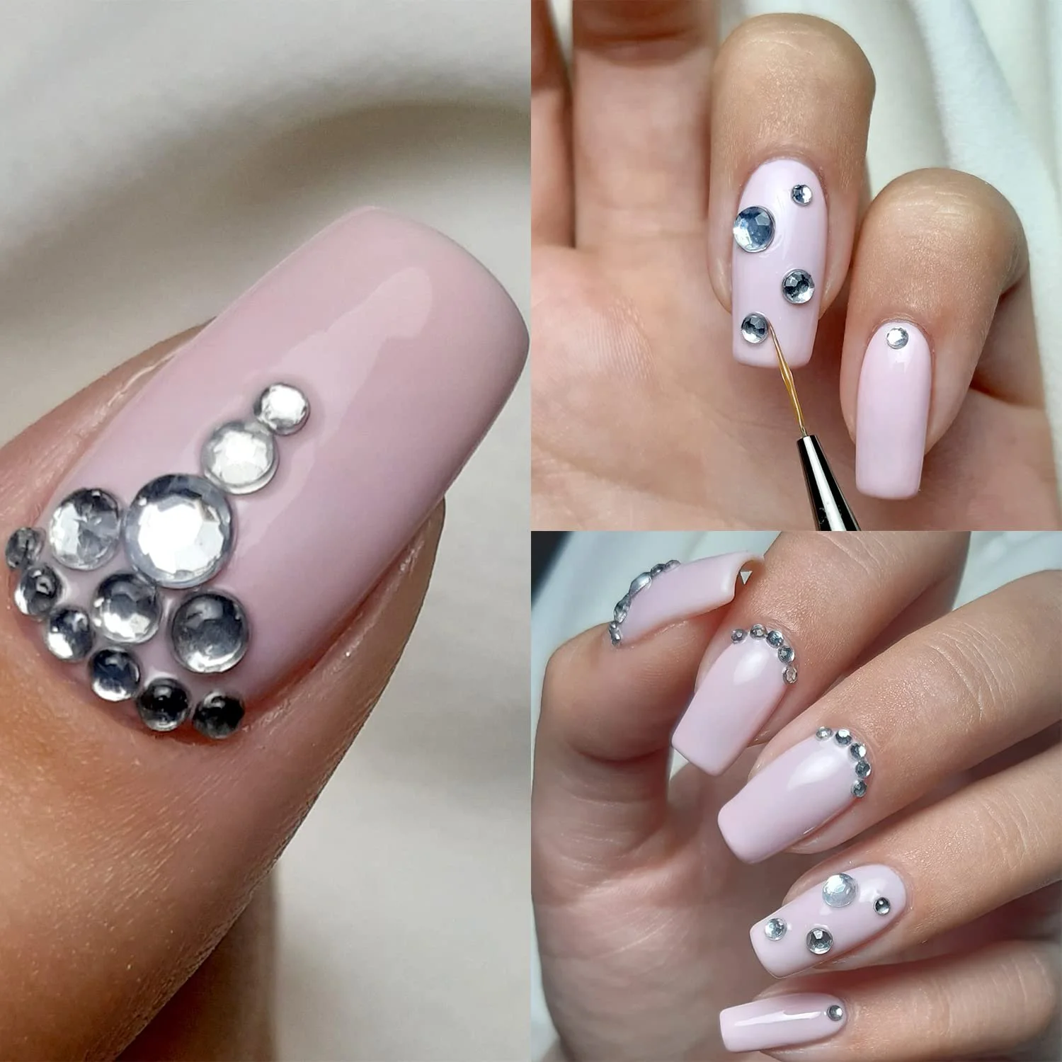 Набор для дизайна ногтей Mylee Be Jewelled кисть дотс палитра гель и декор 5 в 1, фото №5