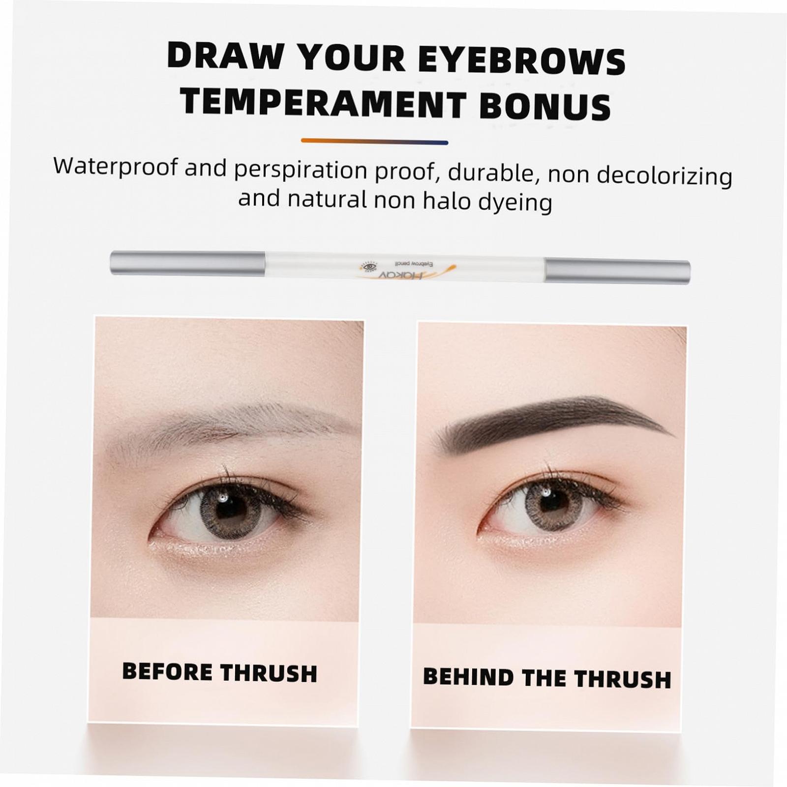 Набір Minkissy Double-Headed Waterproof Eyebrow Pencils Grey 2 шт., фото №3