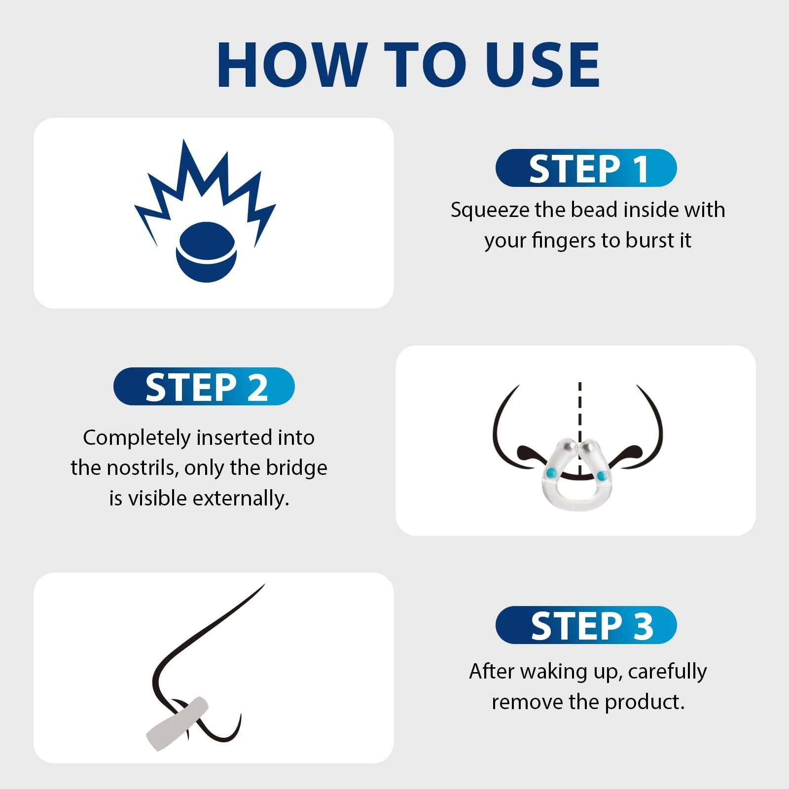 Засіб від хропіння Кліпса для носа Магнітна 8 шт, фото №4