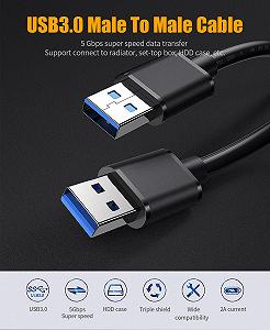 Кабель ESSAGER USB 3.0 AM 2 метра PS synthetic.ua - Фото 1