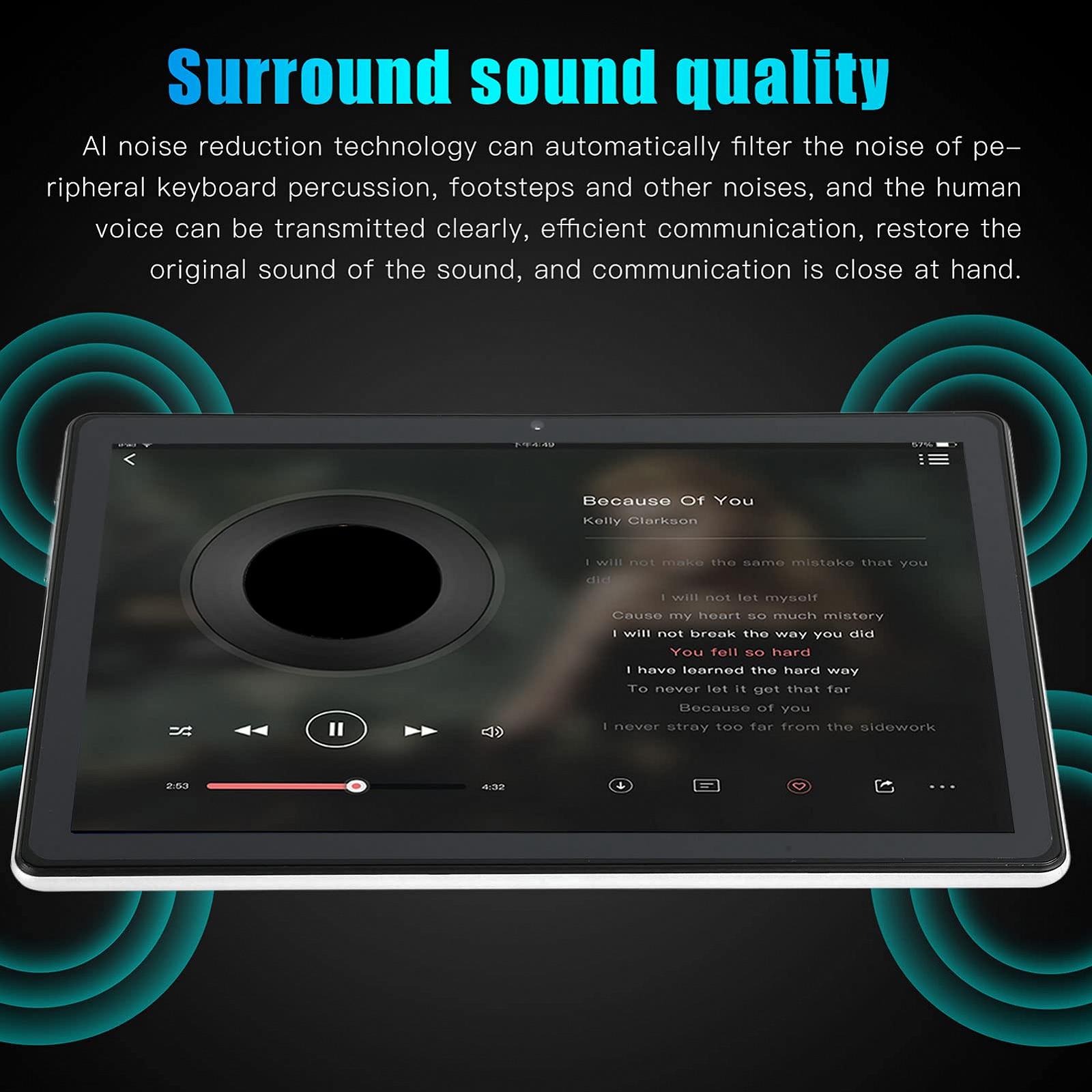 Планшет Jectse 10 Inch 6GB RAM 128GB ROM 10 Core 2.4G 5G Dual Band WiFi Type C Білий, фото №3