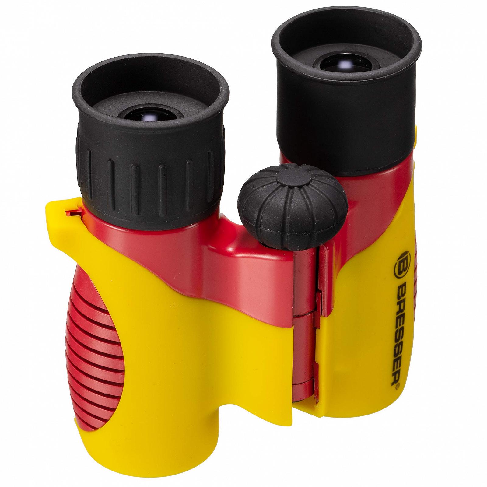 Бинокль Bresser Junior 8810625 6x21 Черный/Красный/Золотой с резиновым покрытием, диоптрийной компенсацией, средним приводом и ремнем для переноски, фото №3