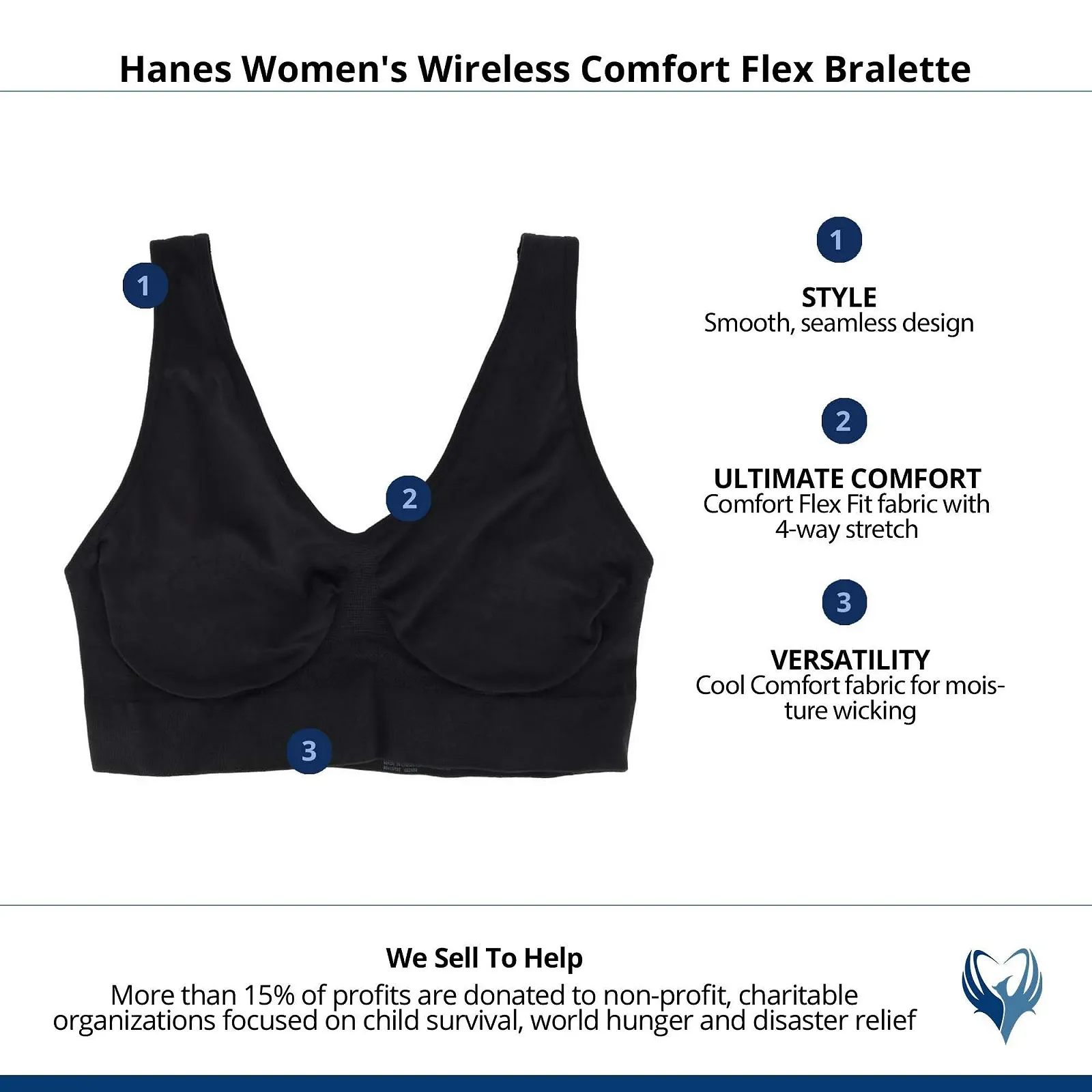 Бюстгальтер Hanes Cozy Softcup безшовний без кісточок, фото №5