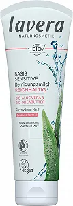 Очищающее молочко Lavera Basis Sensitive Органическое Алоэ Вера и Масло Ши для Сухой и Чувствительной Кожи, Веганское, 2 x 125 мл - Фото 1