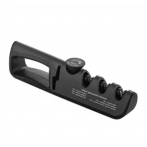 Ручне точило для ножів регульоване з нержавіючої сталі Чорний - Фото 1