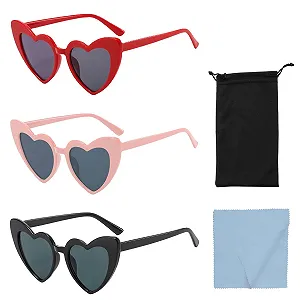 Солнцезащитные очки Сердце Ретро LSYYSL, 3 шт - Фото 1