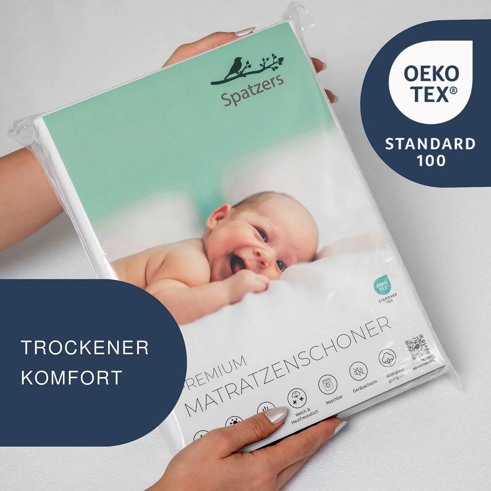 Протектор для матраса Spatzers 90 x 200 см Хлопковый Водонепроницаемый, фото №2 Протектор для матраса Spatzers 90 x 200 см Хлопковый Водонепроницаемый, фото №2