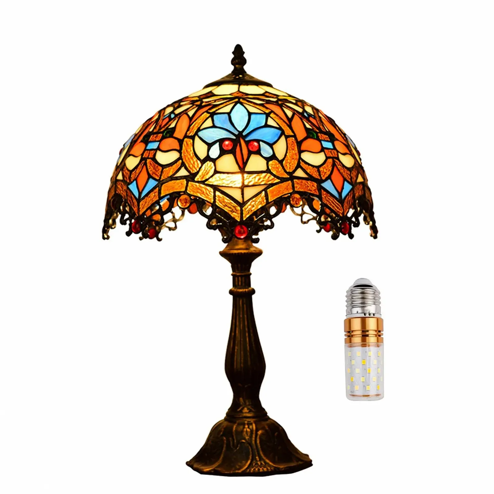 Настільна лампа Kinbolas Tiffany Style Art Nouveau E27 30 см / 12 дюймів, фото №1