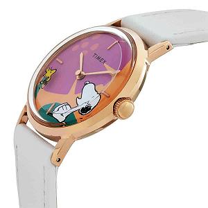 Жіночий аналоговий годинник з ручним заводом Timex Peanuts Marlin, білий, браслет synthetic.ua - Фото 1