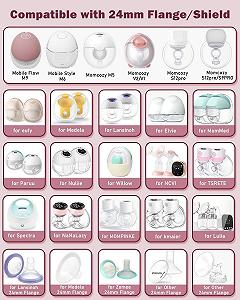 Вкладыши для фланцев 22 мм (4 шт.) Momcozy M9/M6/M5/S12 Pro/V1/V2, для Nuliie/Medela/Kissbobo/Lansinoh/eufy/NCVI/Bellababy/Jheppbay/Lulia 24 мм synthetic.ua - Фото 1