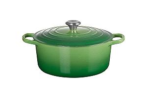 Жаровня з кришкою Le Creuset Signature 21177284082430 Чавунна 28 см Кругла 6.7 л 6.125 кг Бамбук - Фото 1