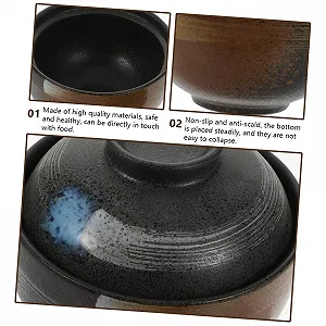 Чаша для запекания керамическая с крышкой для супа и тушения synthetic.ua - Фото 1