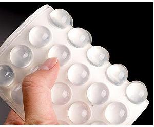 Отбойник для дверей демпфер Dory d=16мм h=8мм прозрачный силиконовый 36 штук synthetic.ua - Фото 1