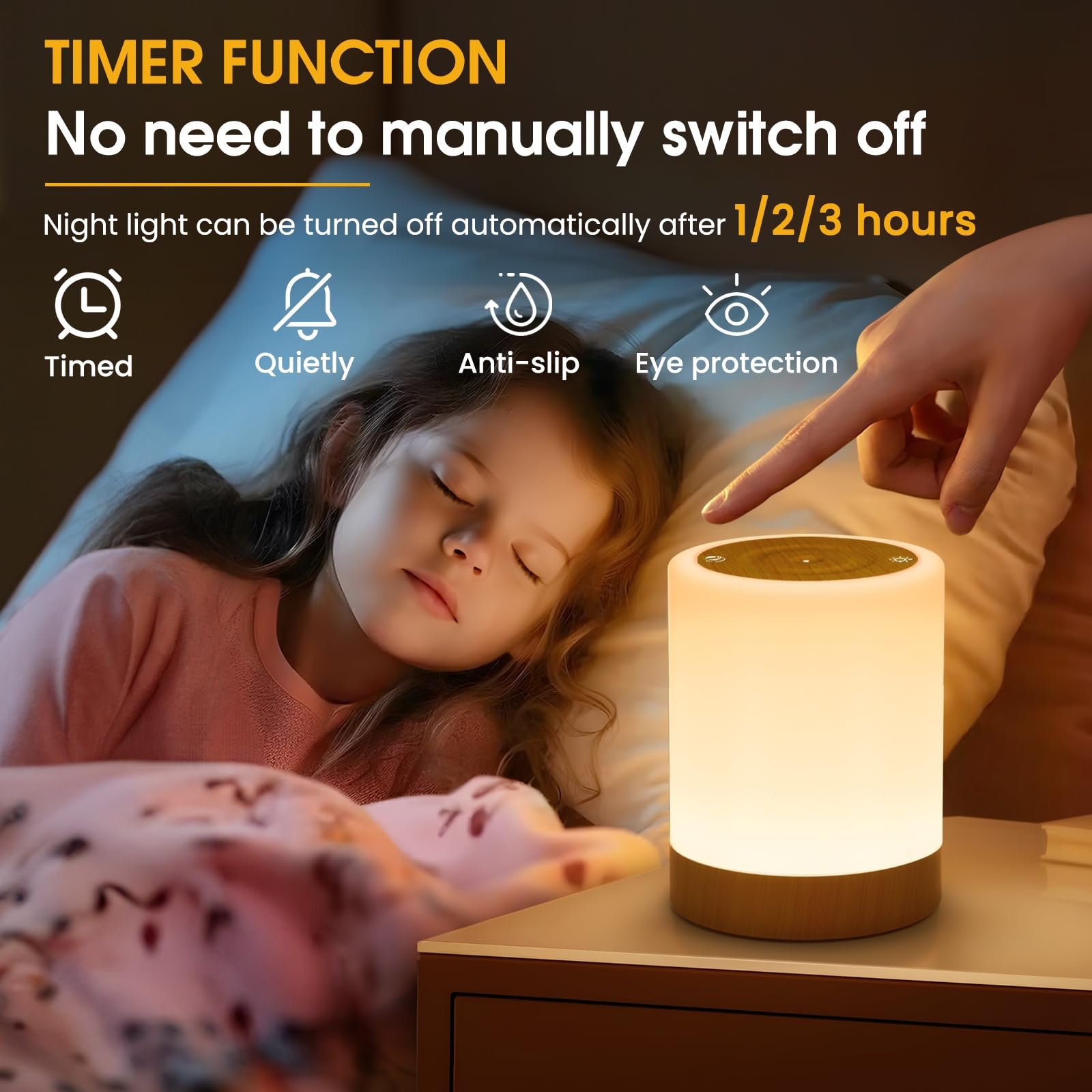 Нічник настільний LED Сенсорний RGB 1500 мАг Білий, фото №5