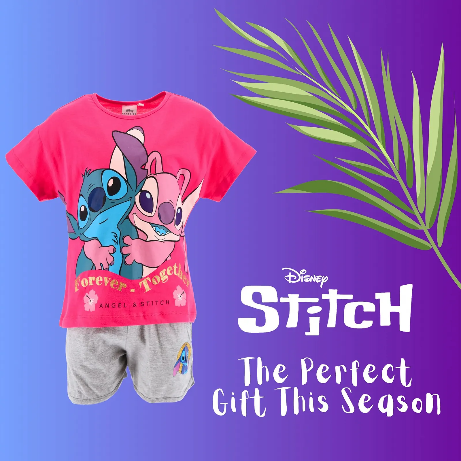 Комплект Бавовняний Disney Stitch & Angel для Дівчаток Літній Forever Together, фото №8 Комплект Бавовняний Disney Stitch & Angel для Дівчаток Літній Forever Together, фото №8
