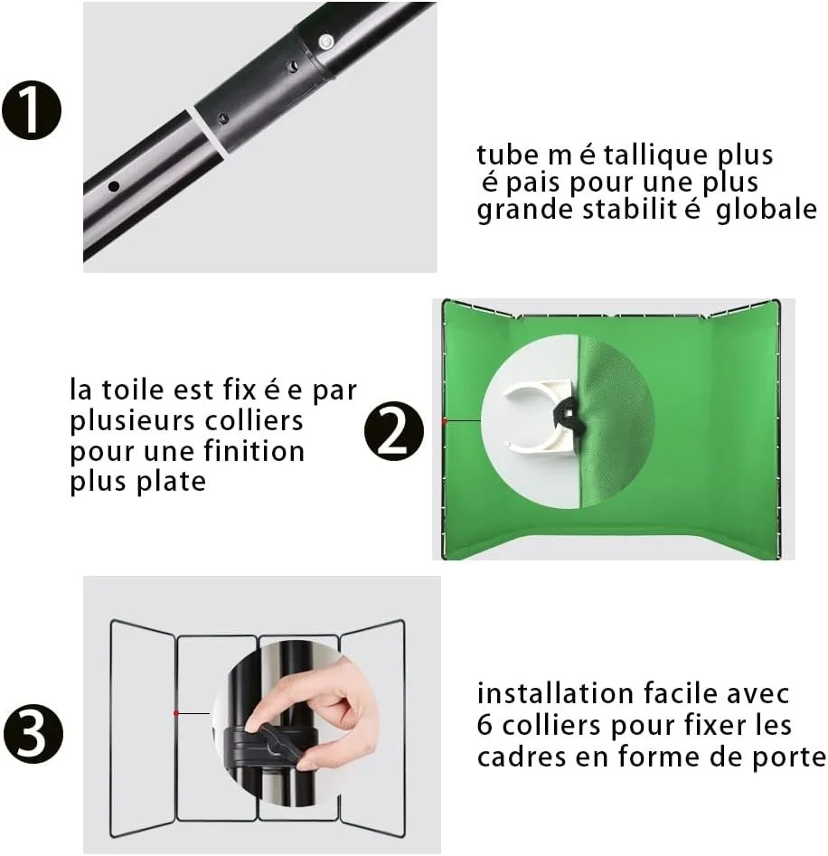 Система підтримки фону для фотостудії GSKAIWEN 7.87 x 13.12" Чорний, фото №6 Система підтримки фону для фотостудії GSKAIWEN 7.87 x 13.12" Чорний, фото №6