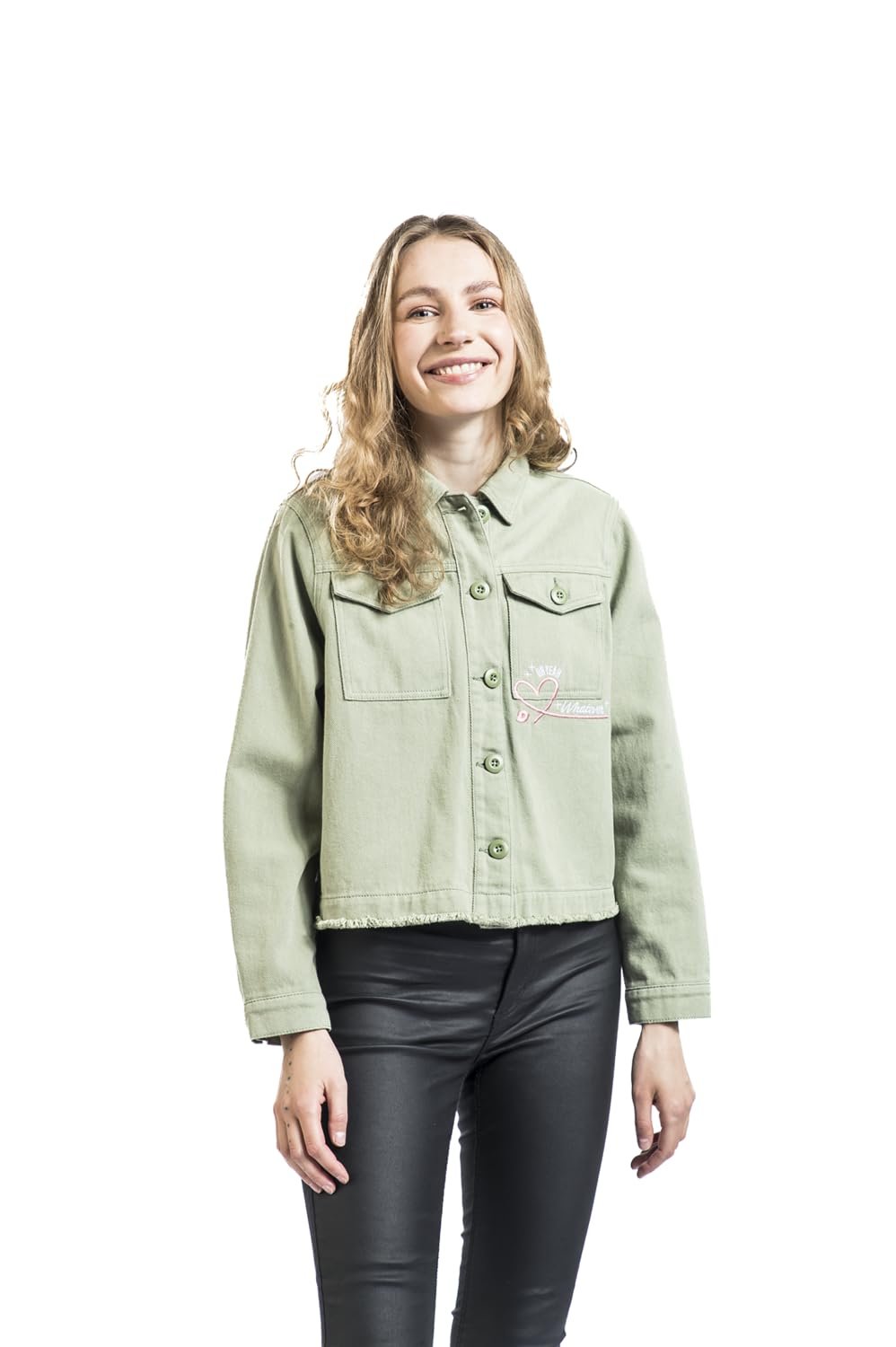 Джинсовая куртка Lilo & Stitch Friday Got Me Like... Женская Зеленая Disney, фото №5 Джинсовая куртка Lilo & Stitch Friday Got Me Like... Женская Зеленая Disney, фото №5