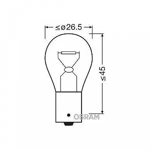 Лампа покажчика повороту OSRAM ORIGINAL 7506 задня synthetic.ua - Фото 1