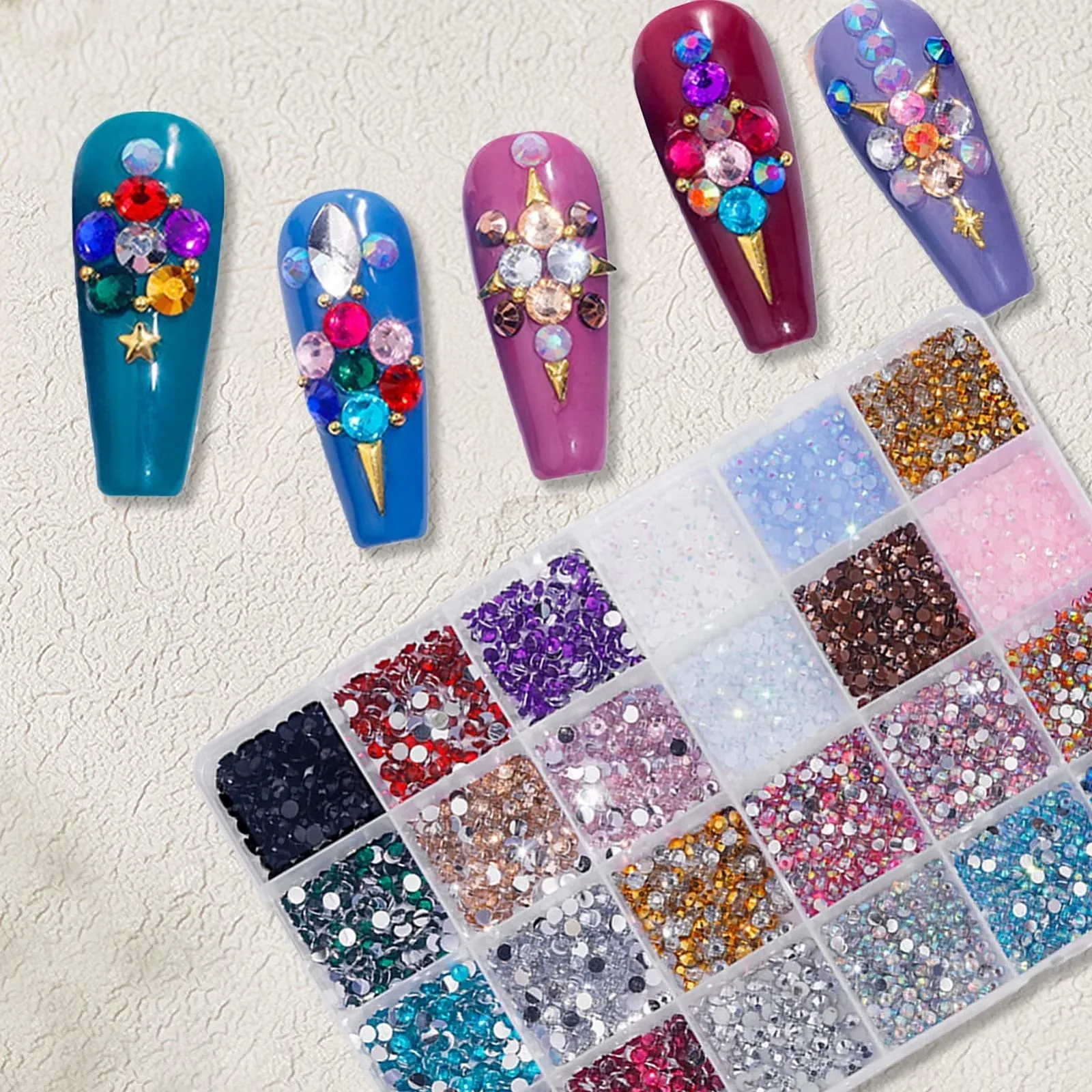 3D Декор для нігтів Звичайна форма Достатня кількість Пластик Мініатюрний Люмінесцентний B, фото №4