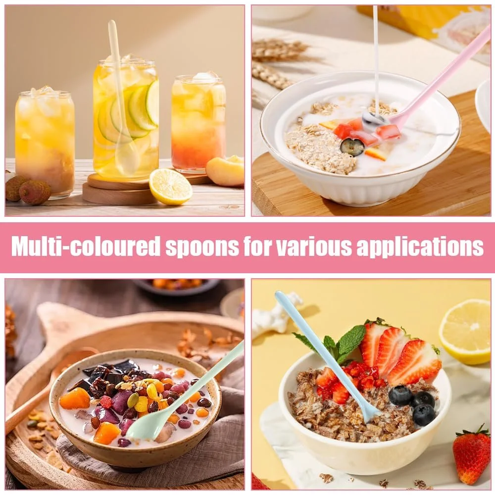 Ложки Пластикові Довгі 18.5 см, Набір 6 шт, Різнокольорові, фото №7 Ложки Пластикові Довгі 18.5 см, Набір 6 шт, Різнокольорові, фото №7