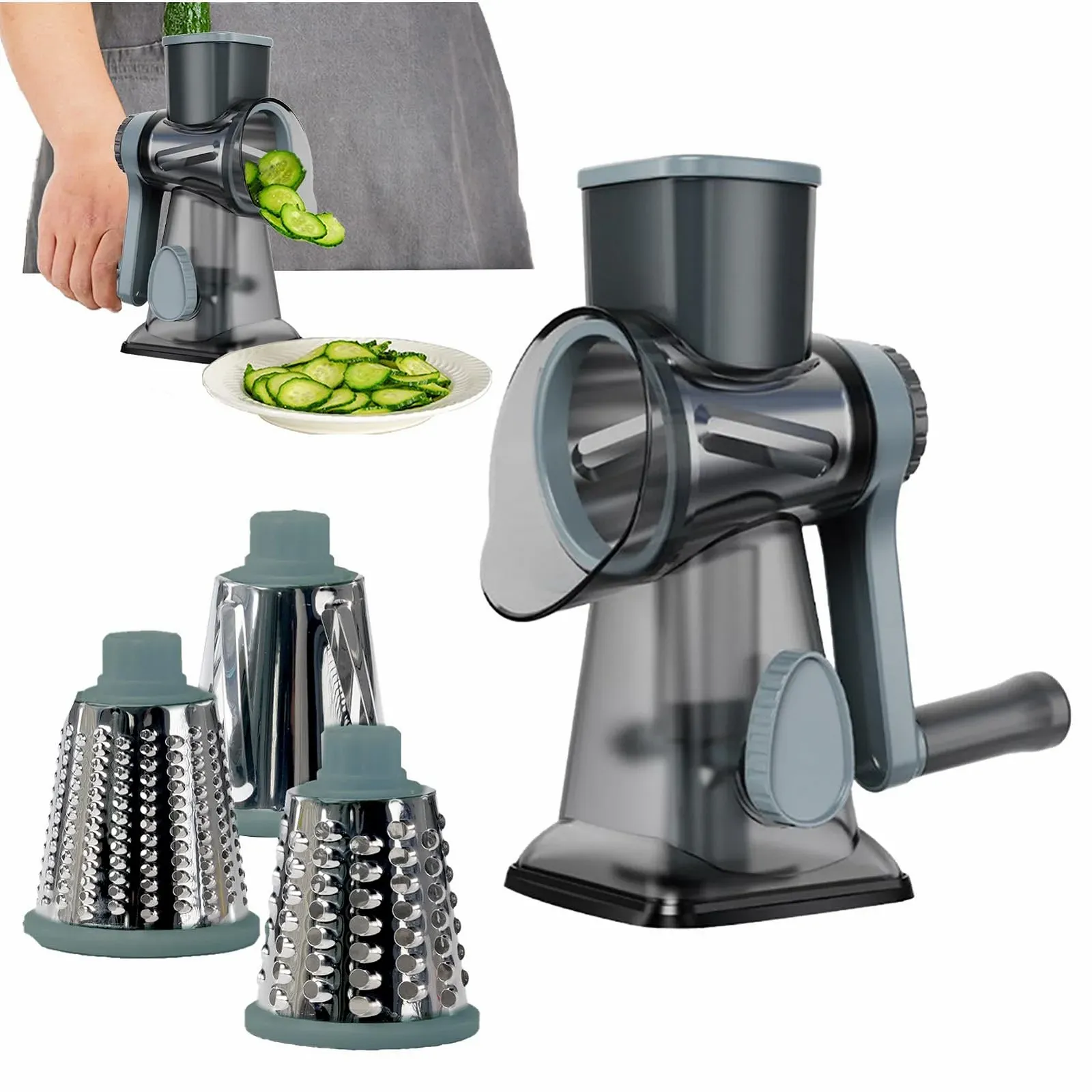 Терка Käsereibe для чеснока, роторная., фото №1