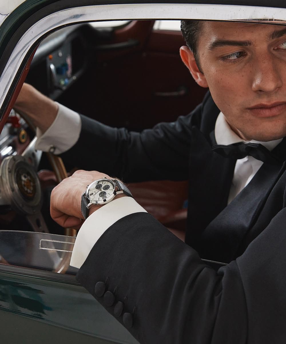 Мужские часы-хронограф Timex Marlin с кожаным ремешком, фото №7 Мужские часы-хронограф Timex Marlin с кожаным ремешком, фото №7