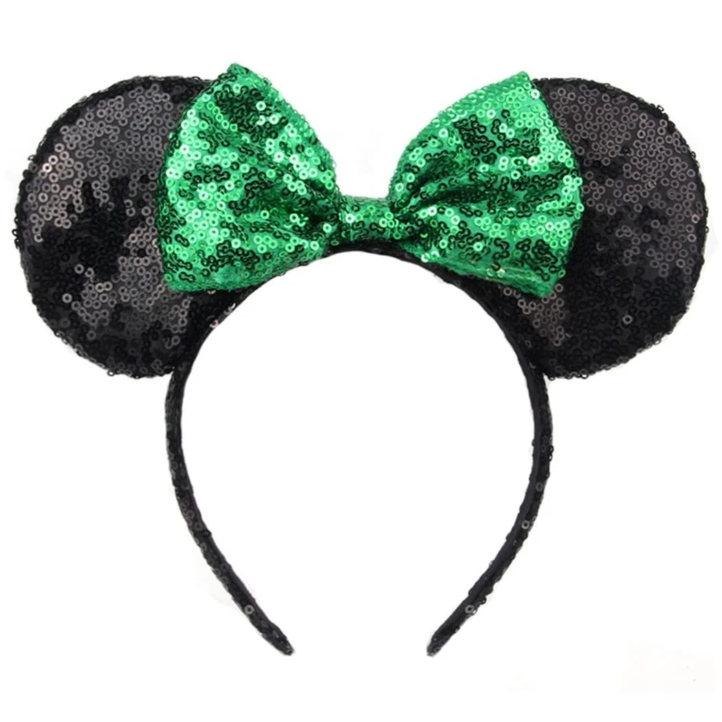 Обруч Вушка Мишки для Дівчат та Жінок, Блискітки, фото №1