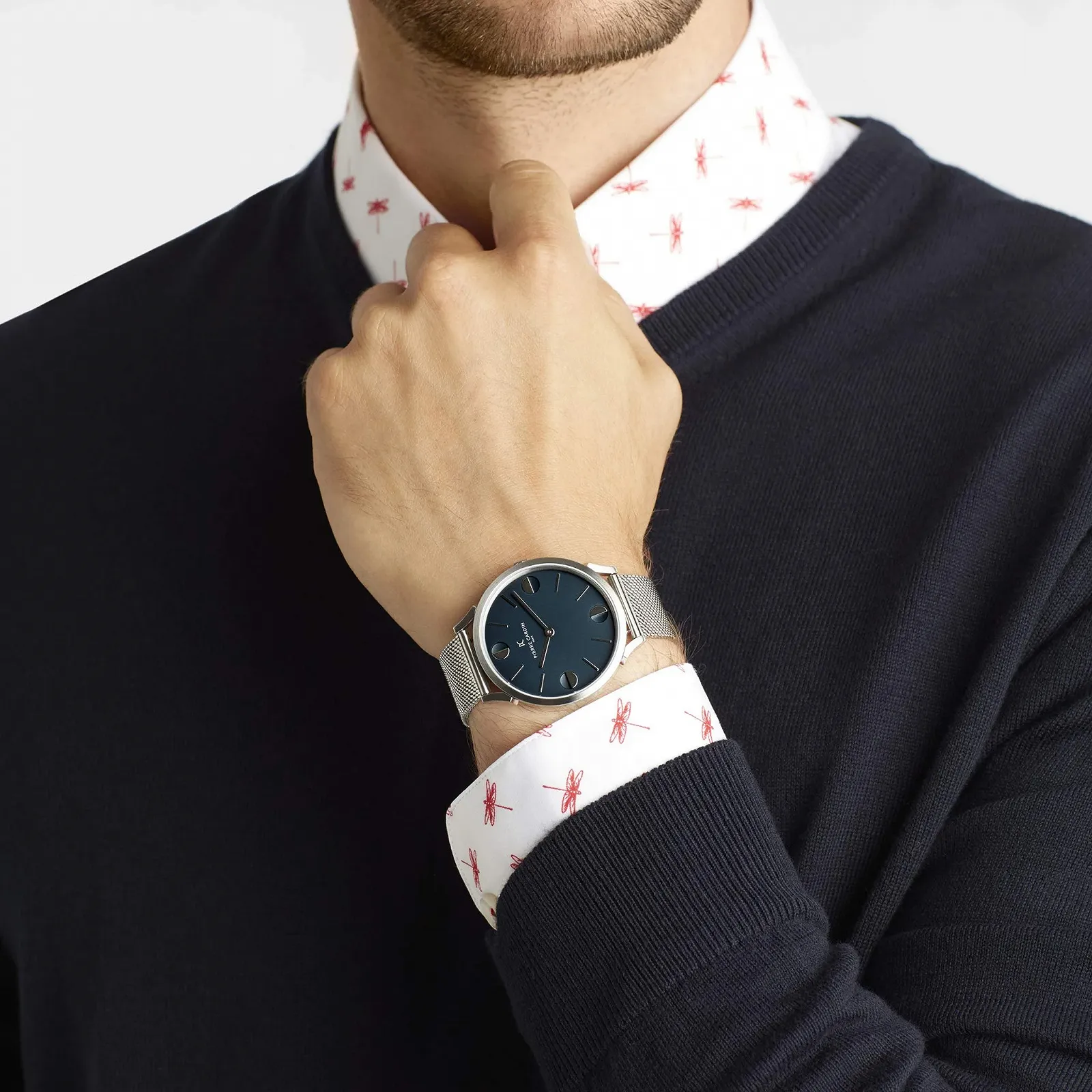 Годинник Pierre Cardin Pigalle Half Moon Унісекс Аналоговий Кварцовий, срібний/блакитний, Браслет, фото №7 Годинник Pierre Cardin Pigalle Half Moon Унісекс Аналоговий Кварцовий, срібний/блакитний, Браслет, фото №7