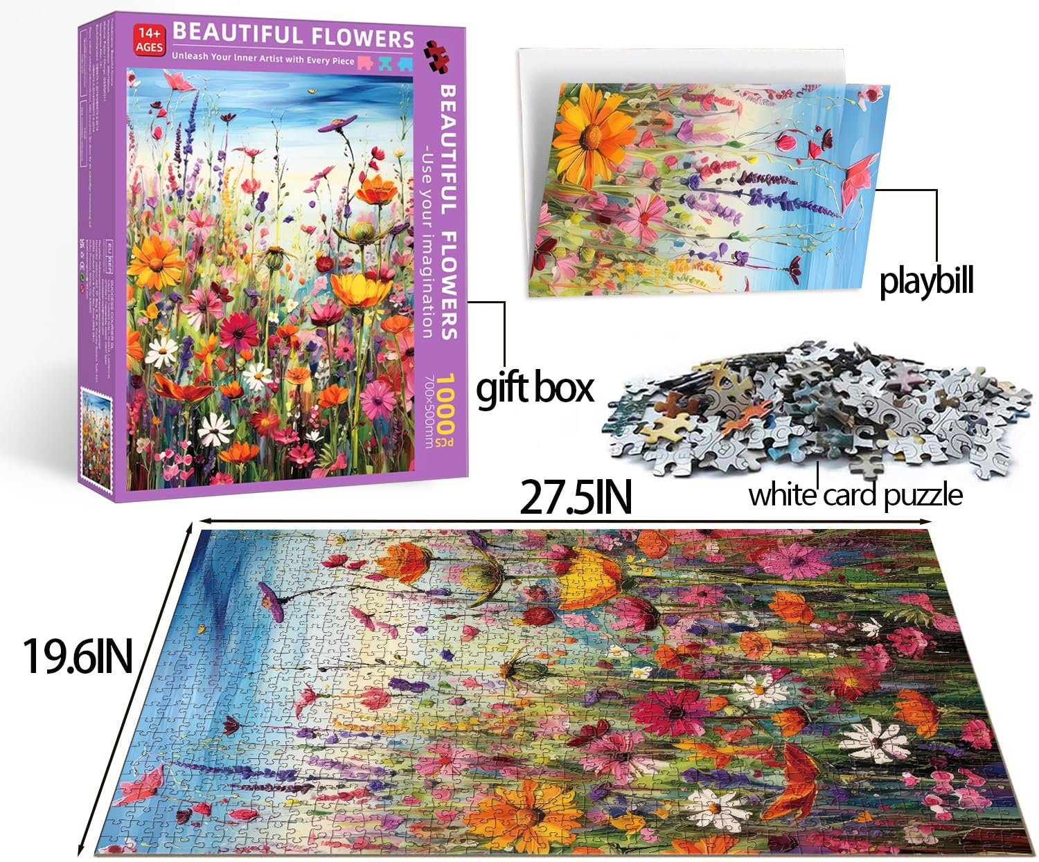 Пазлы Flowers 1000 элементов 70 х 50 см Колор Классик, фото №3