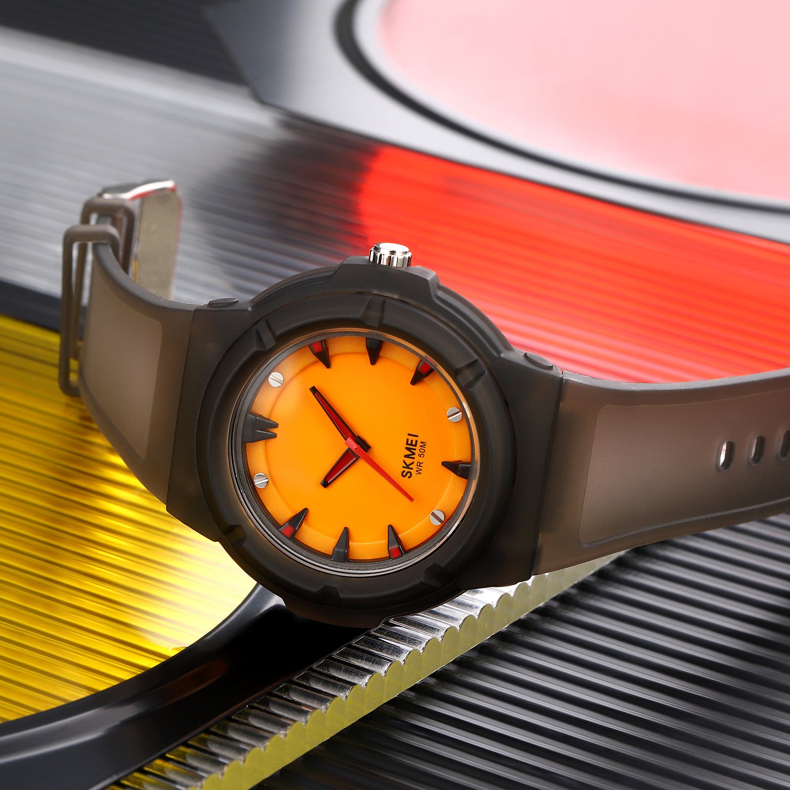Годинник Skmei 2011 Black-Orange, фото №4