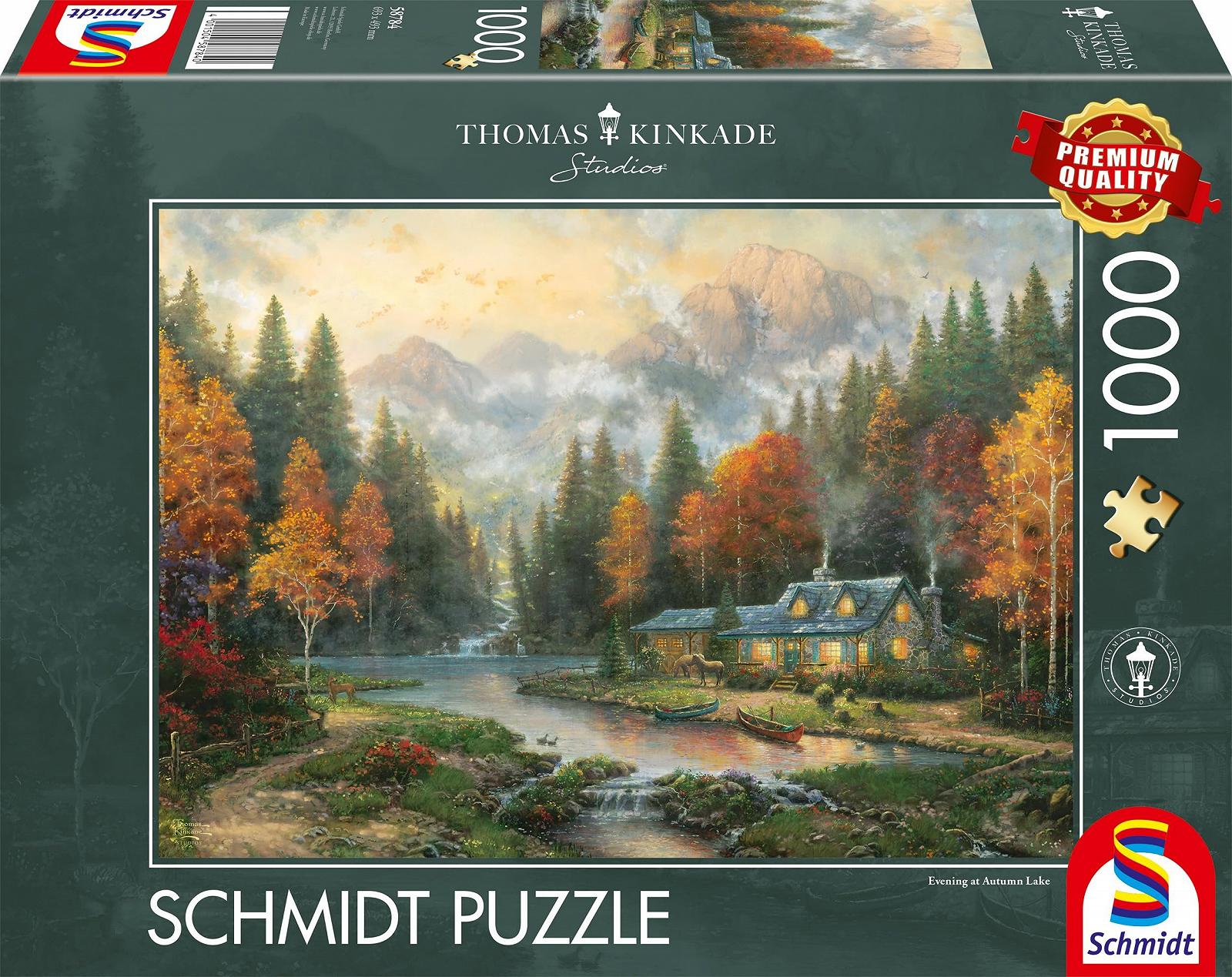 Пазл Schmidt Spiele Thomas Kinkade 58784 Autumn Evening by the Lake 1000 деталей, фото №1 Пазл Schmidt Spiele Thomas Kinkade 58784 Autumn Evening by the Lake 1000 деталей, фото №1