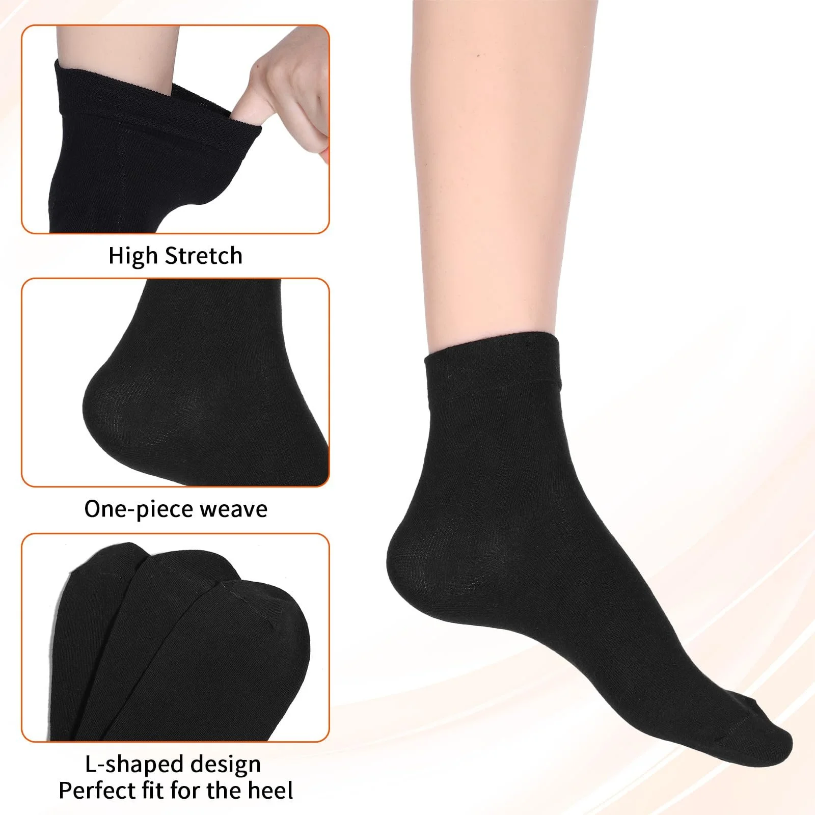 Шкарпетки Vin Beauty Жіночі Спортивні Бавовняні 5 пар, фото №3 Шкарпетки Vin Beauty Жіночі Спортивні Бавовняні 5 пар, фото №3