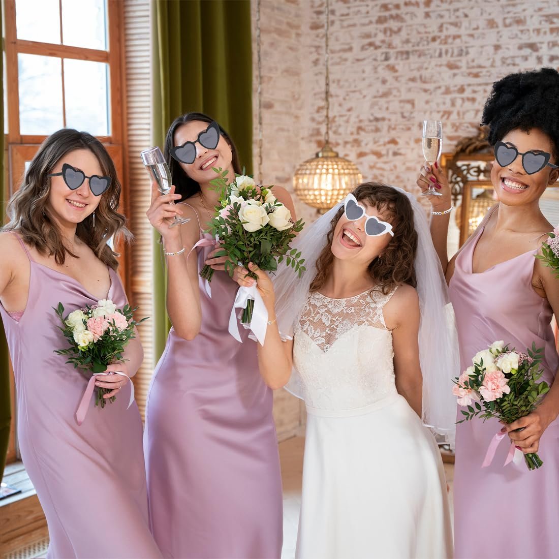 Сонцезахисні окуляри Серце Meleager Чорний/Рожевий, фото №7