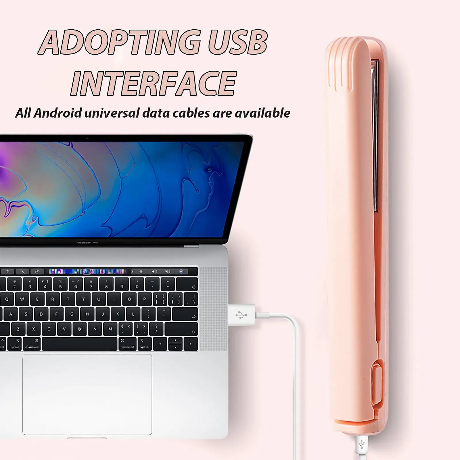 Мини-выпрямитель для волос 2 в 1 портативный USB Розовый, фото №6 Мини-выпрямитель для волос 2 в 1 портативный USB Розовый, фото №6