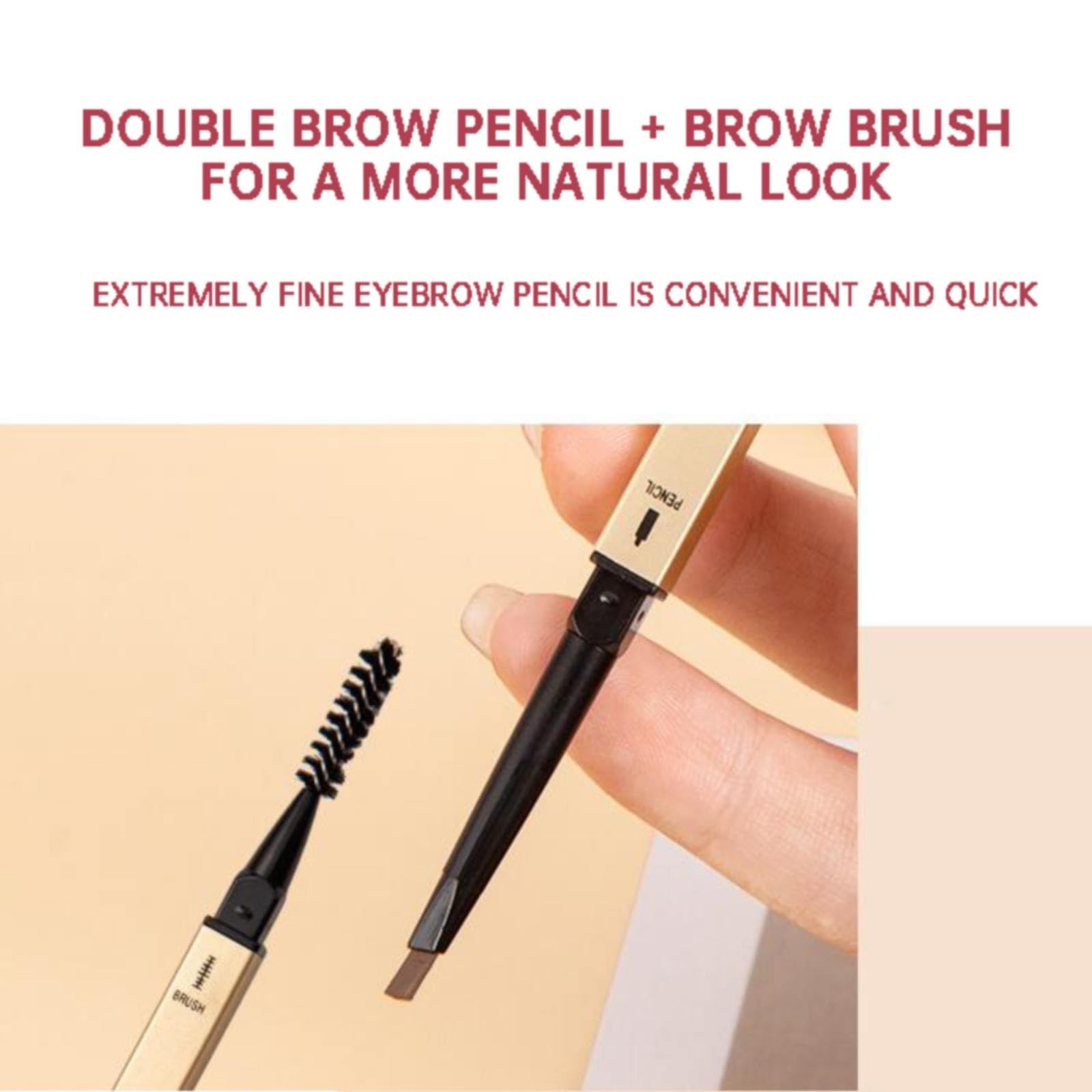 Олівець для брів Triangular Extra Double-Sided Eyebrow Pencil Grey, фото №3
