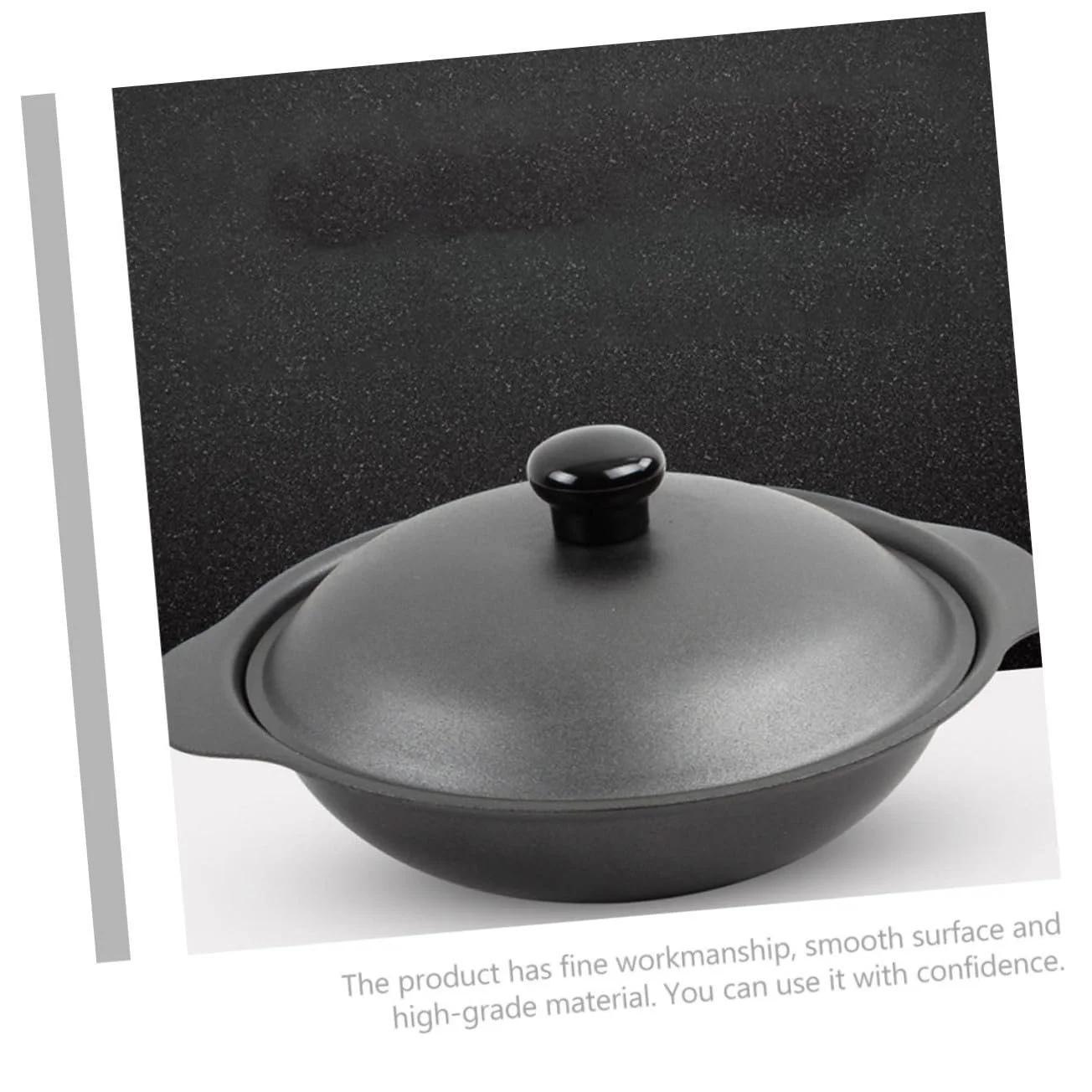 Кастрюля чугунная для риса с крышкой термостойкая для тушеной курицы, фото №7