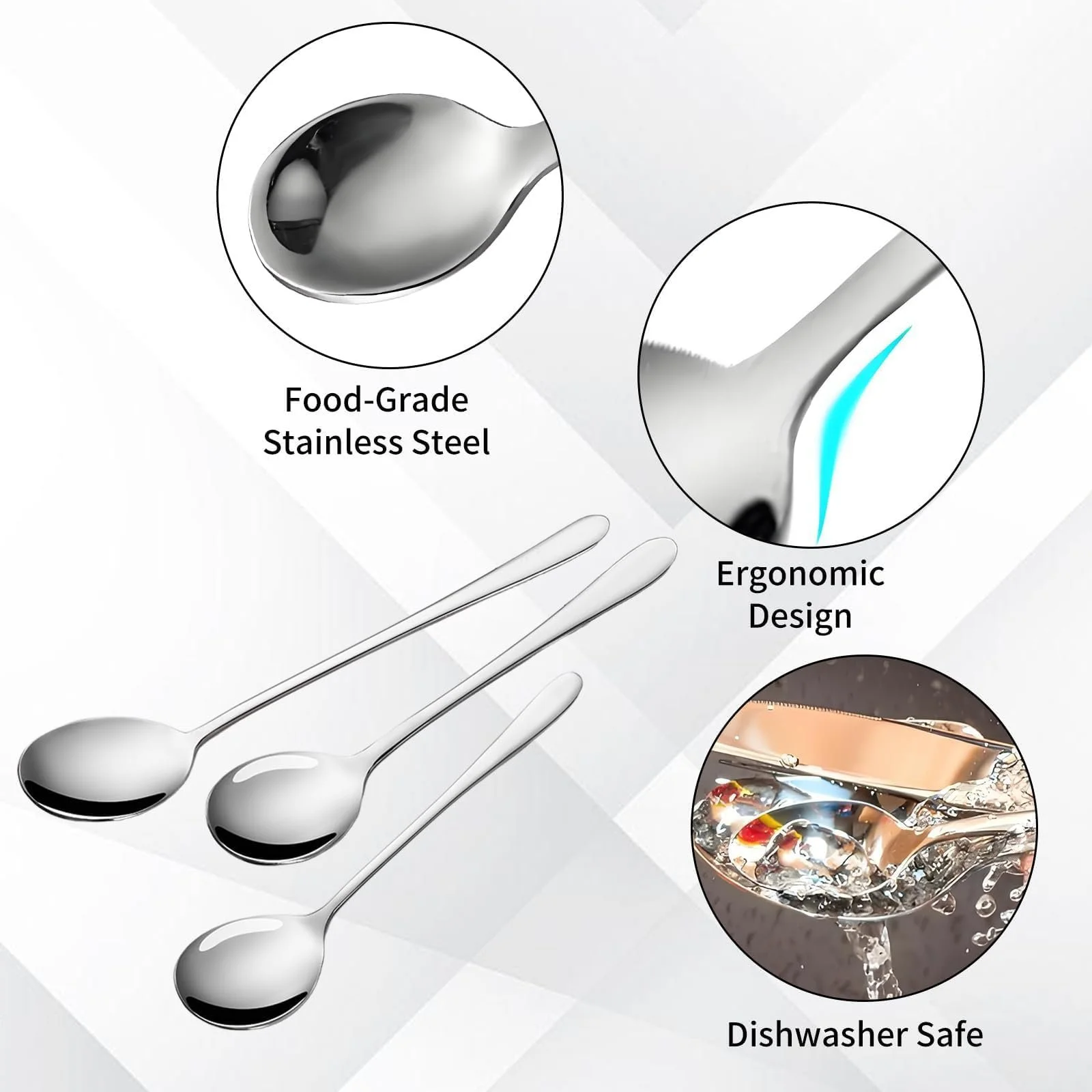 Ложка Espressol6ffel Mini, 8 шт, з нержавіючої сталі, 7,5 см, фото №3