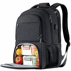 Рюкзак для ноутбука BIKROD Large Lunch 17.3 дюйма з USB та термовідділенням Чорний - Фото 1