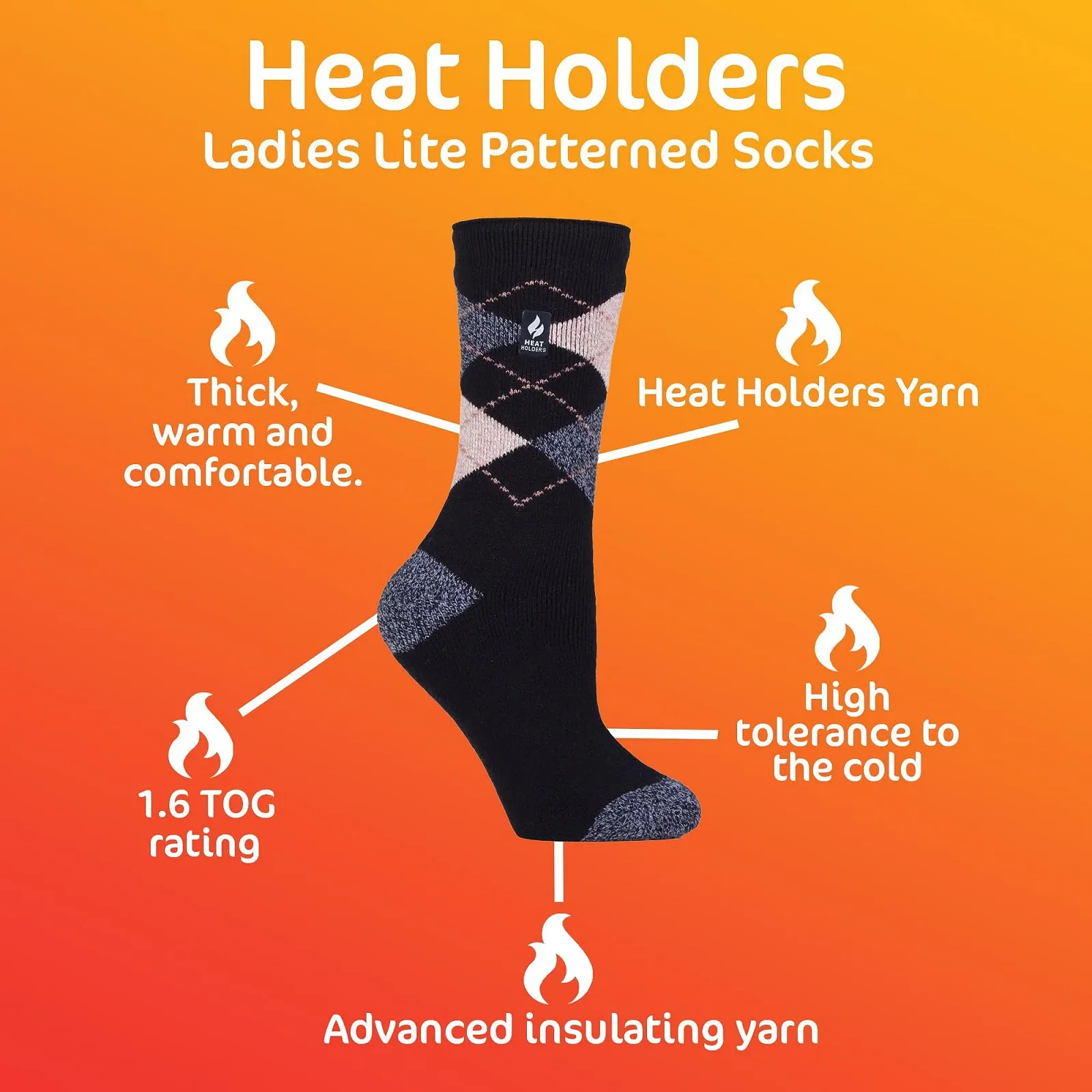 Термоноски женские HEAT HOLDERS Lite Дышащие Удобные Толстые Зимние Носки Разноцветные, фото №5 Термоноски женские HEAT HOLDERS Lite Дышащие Удобные Толстые Зимние Носки Разноцветные, фото №5