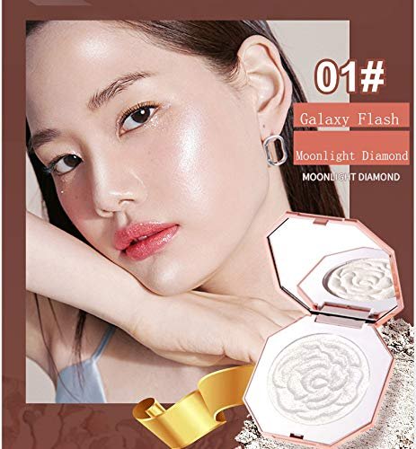 Пудра High Gloss Glitter Repairing Angel's Pan Pearlescent Loose Powder Хайлайтер Сріблястий (Білий, One Size), фото №3