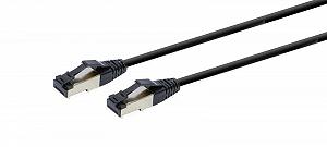 Патч корд Cablexpert PP8-LSZHCU-BK-0.25M, S/FTP литий 50u штекер із фіксатором 0,25 м чорний synthetic.ua - Фото 1