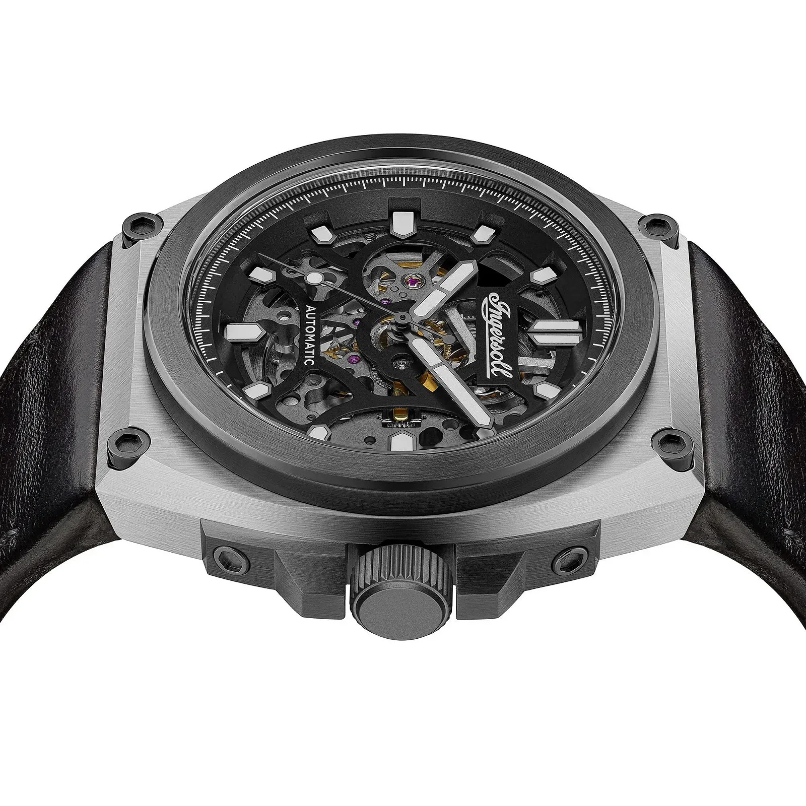 Мужские Автоматические Часы Ingersoll The Motion I11702B с Кожаным Ремешком, Диаметр Корпуса 50 мм, Черный, фото №5 Мужские Автоматические Часы Ingersoll The Motion I11702B с Кожаным Ремешком, Диаметр Корпуса 50 мм, Черный, фото №5