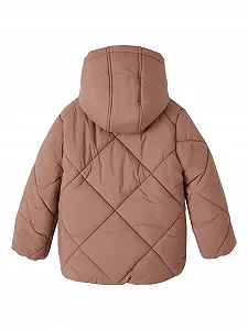 Куртка Sherpa Lined Hooded Down для девочек Vertbaudet synthetic.ua - Фото 1