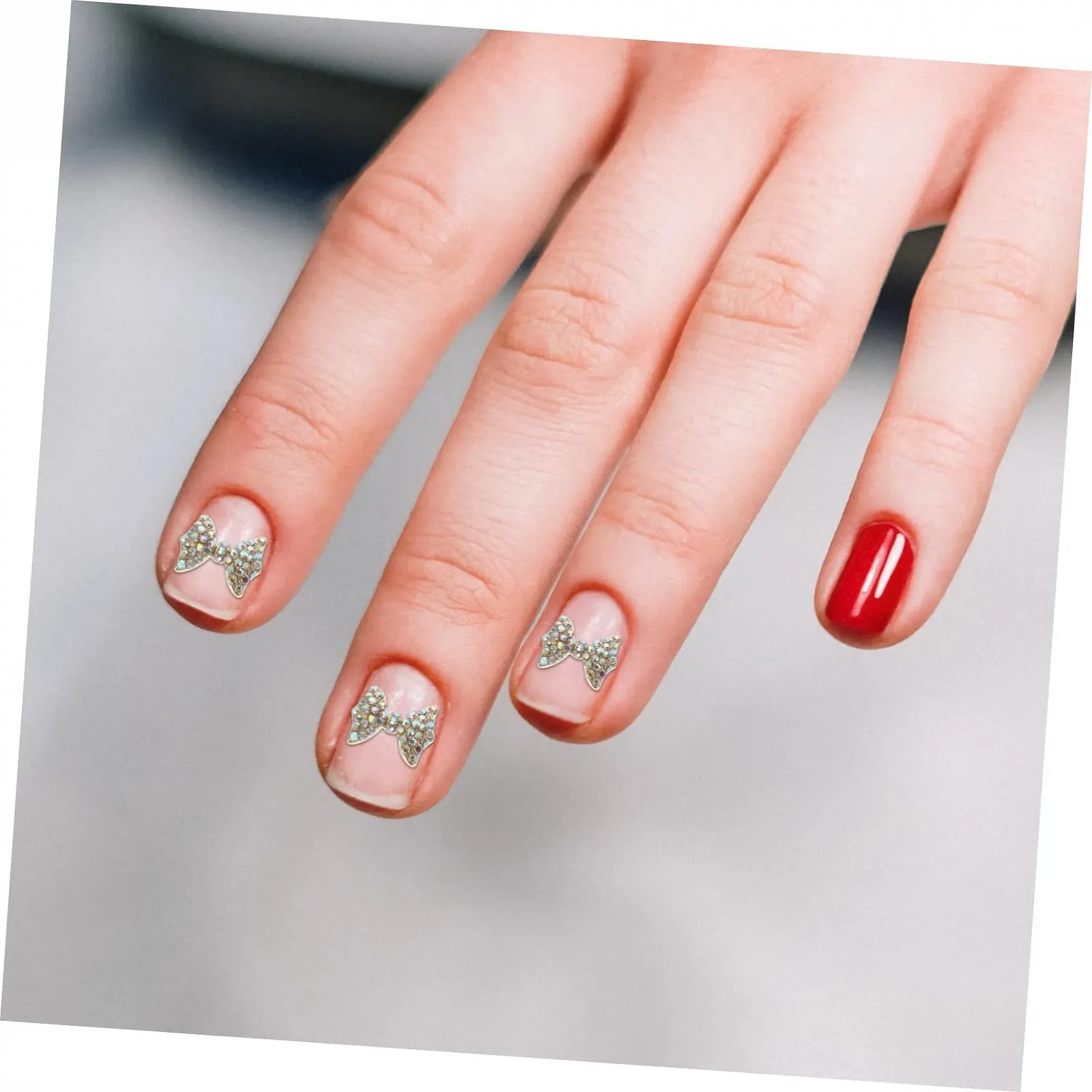 Наклейки для нігтів з бантиками Healeved 4 набори зі стразами, фото №7
