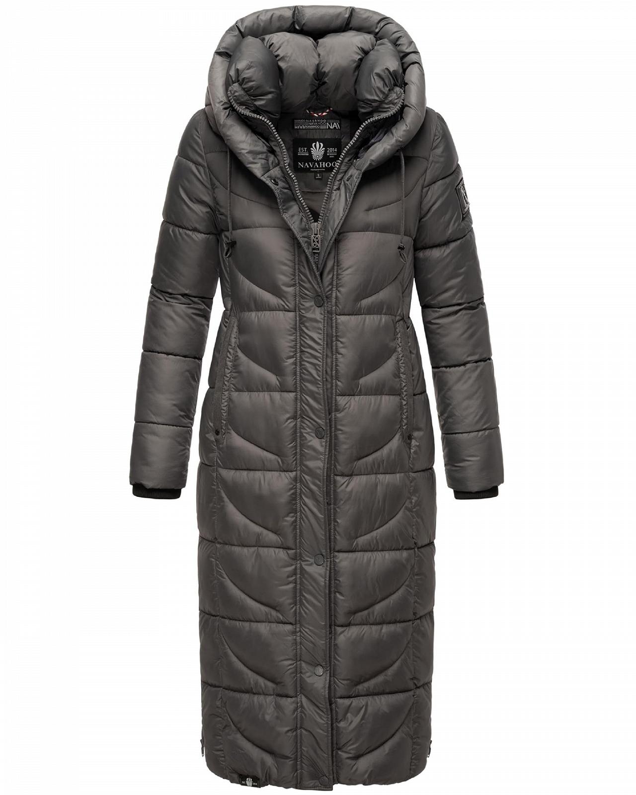 Женское зимнее пальто Navahoo Теплое стеганое пальто Очень длинное с капюшоном, фото №4