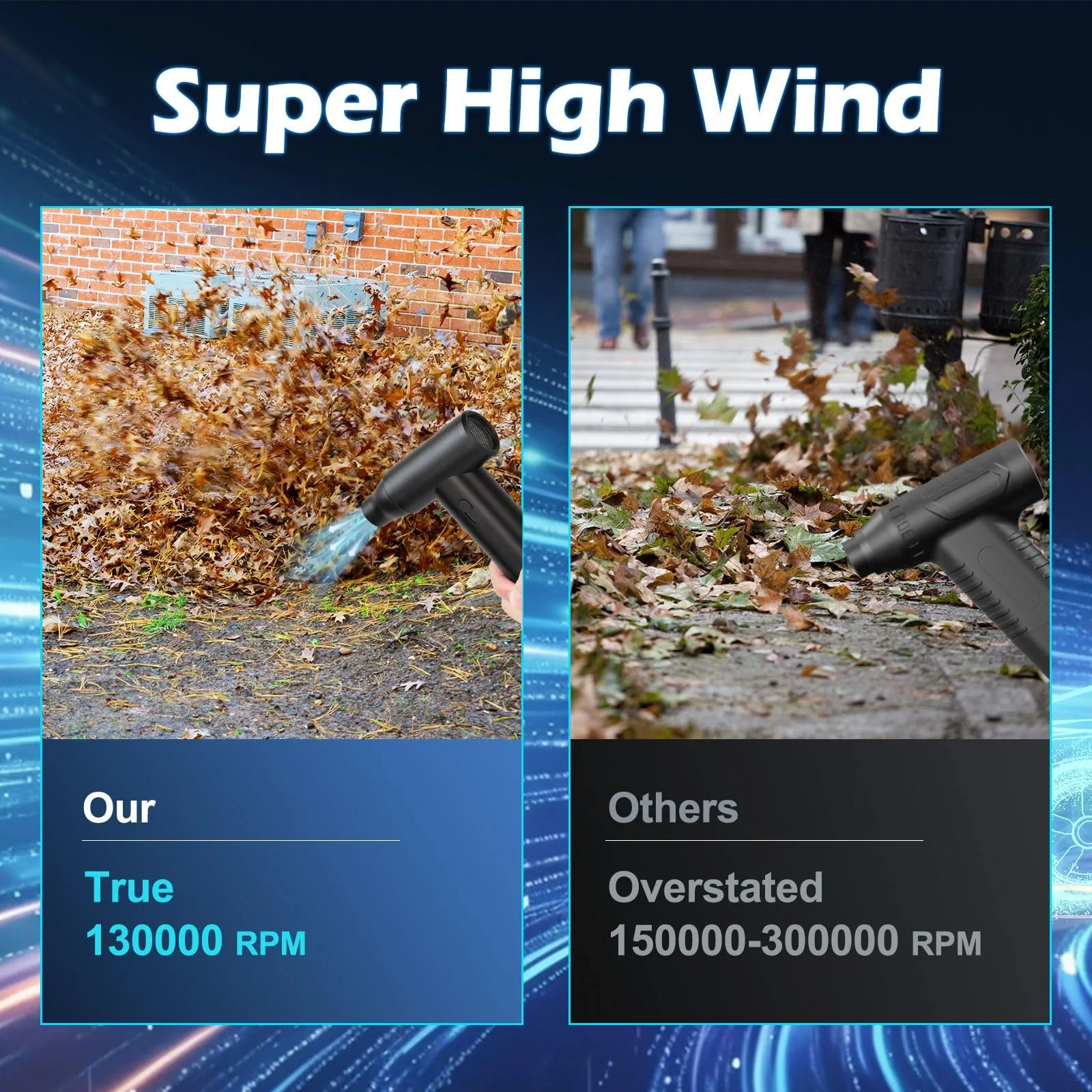 Акумуляторна повітродувка ddLUCK 130000 RPM 8000 мАг металева, фото №2