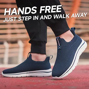 Кроссовки Sosenfer Без шнурков Дышащие Мужские Удобные Повседневные Спортивные Легкие Кроссовки для тренажерного зала и ходьбы synthetic.ua - Фото 1